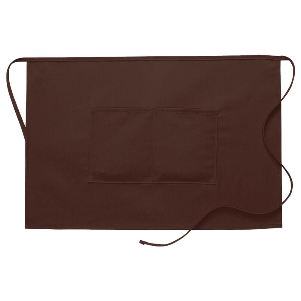 Half bistro apron with center divided pocket, style 110