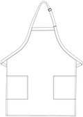 Two patch pocket bib apron, style 230