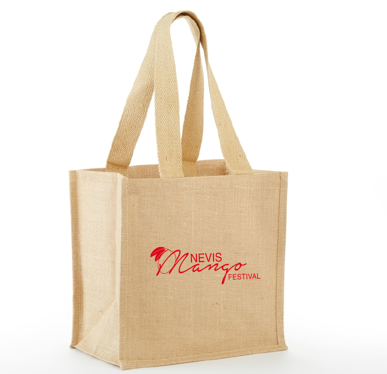 Natural khaki wide-bottom jute grocery tote bag