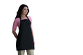 Black no-pocket bib apron, made in USA