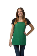 Two-pocket promo bib apron, made in USA