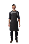 Black no-pocket butcher apron, made in USA