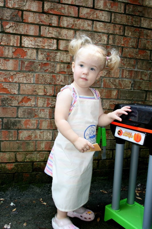 Black 100% cotton kids apron